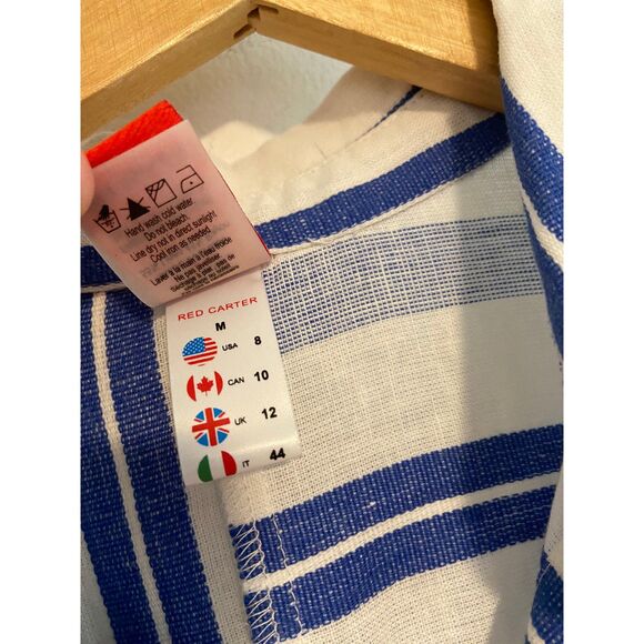 NWOT Red Carter Linen Belted Waist Maxi Dress with POCKETS - Picture 5 of 7